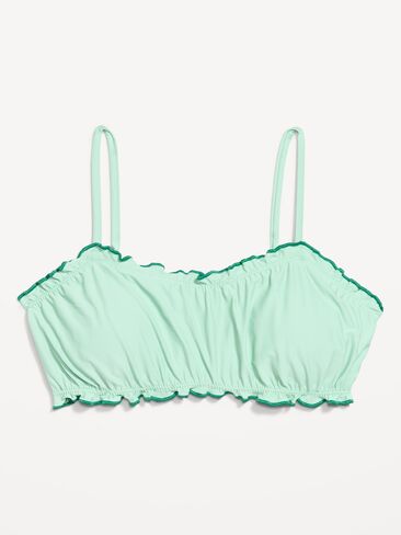 Old Navy Scoop-Neck Ruffle Swim Top - PALO VERDE in Saudi Arabia