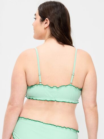 Old Navy Scoop-Neck Ruffle Swim Top - PALO VERDE in Saudi Arabia