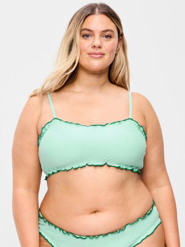 Old Navy Scoop-Neck Ruffle Swim Top - PALO VERDE in Saudi Arabia