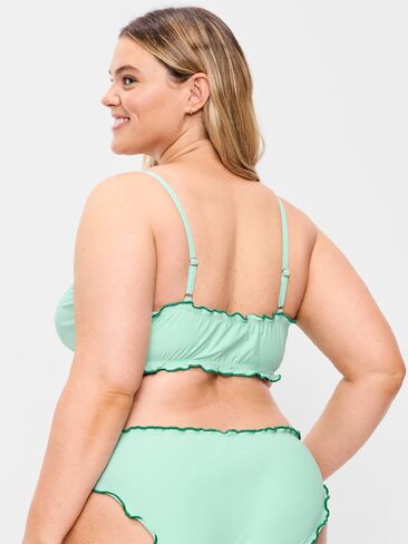 Old Navy Scoop-Neck Ruffle Swim Top - PALO VERDE in Saudi Arabia