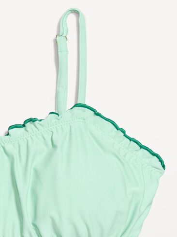 Old Navy Scoop-Neck Ruffle Swim Top - PALO VERDE in Saudi Arabia