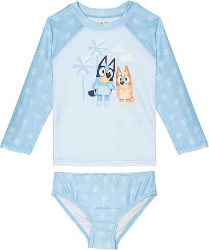 Bluey Girls UPF 50+ Rash Guard and Bikini Bottom Toddler to Big Kid Sizes (2T - 10-12) in Kuwait