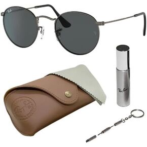 Ray-Ban RB3447 ROUND METAL ANTIQUED Round Shaped Sunglasses for Men & Women with Official RAYBAN Eyewear Kit in Kuwait