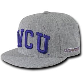 Western Carolina University Catamounts NCAA Flat Bill Heather Gray Snapback Baseball Cap Hat in Kuwait