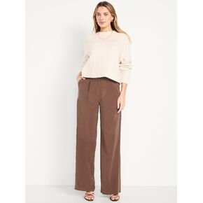 Old Navy Extra High-Waisted Drapey Trouser Super Wide-Leg Pants - Peppercorn in Kuwait