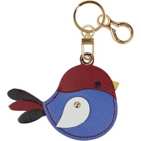 Trazzic Leather for AirTag Holder, Keychain Compatible with Air Tag Cases, Cute Pattern with Keychain Ring, Scratch-Resistant for GPS Tracker Cover, Car Key Chain Accessories (Bird Pink) in Saudi Arabia