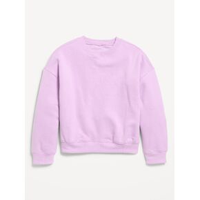 Old Navy Oversized Long-Sleeve Tunic Sweatshirt for Girls - Clary Sage in Saudi Arabia