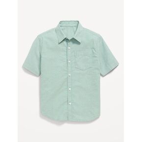 Old Navy Short-Sleeve Pocket Oxford Shirt for Boys - Swaying Palm in Kuwait