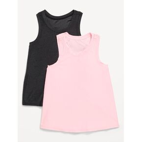 تيشيرت بدون أكمام CloudMotion Racerback للبنات من Old Navy - أسود/وردي R in Kuwait
