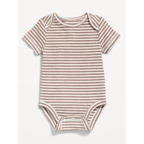 Old Navy Short-Sleeve Ribbed Bodysuit for Baby - Sedimentary in Kuwait