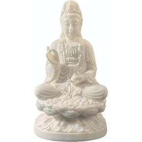 Hormsdar Ivory Fruit Guan Yin Statue,Kwan Yin Sculpture for Home Office Car Feng Shui Décor and Thoughtful Zen Ornamnt Gifting in Saudi Arabia