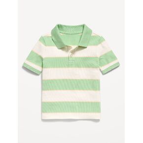 قميص بولو بيكيه بأكمام قصيرة من Old Navy للأولاد الصغار - أخضر مخطط in Kuwait