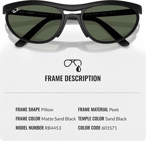Ray-Ban RB4453 PREDATOR LITEFORCE Square-Round Shaped Sunglasses for Men & Women with Official RAYBAN Eyewear Kit in Saudi Arabia