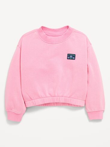 Old Navy Balloon-Sleeve Sweatshirt for Toddler Girls - HYDRANGEA PINK in Saudi Arabia