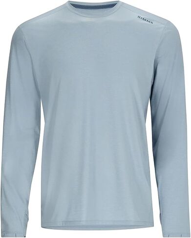 Simms SolarFlex Crewneck Long Sleeve Fishing Shirt for Men: UPF 50+ Sun Protection, Quick-Dry, Odor-Resistant (Sterling/Cinder, Medium) in Kuwait
