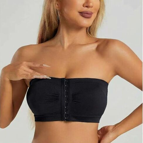 Strapless Bras for Women Front Closure Push Up Bra Bandeau Wireless Bralette in Saudi Arabia
