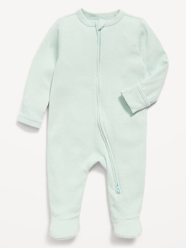 Old Navy Ribbed 2-Way-Zip Sleep & Play Footed One-Piece for Baby - TILLANDSIA in Saudi Arabia