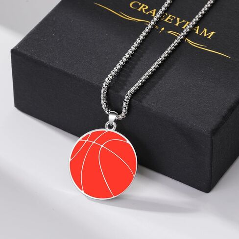 قلادة CRAEEYFAM Laker للرجال والنساء قلادة كرة السلة مجوهرات يوم اللعبة لتتناسب مع قلادة كرة السلة Laker Jersey لمحبي المتحمسين in Saudi Arabia