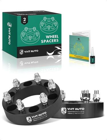 YHTAUTO 6x5.5 to 6x135 Wheel Adapters 1.5 inch Fits Chevy Silverado 1999-2000 C2500, GMC Sierra 2007-2018, Cadillac Escalade, Forged Wheel Tire Spacers w/ M14x1.5 & 12.9 Studs, 108mm Bore 6 Lug 4PCS in Saudi Arabia
