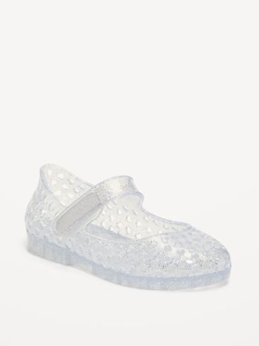حذاء مسطح من Old Navy Jelly Mary-Jane للفتيات الصغيرات - شفاف in Saudi Arabia