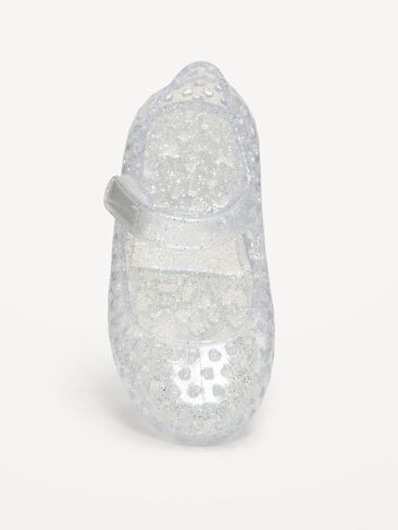حذاء مسطح من Old Navy Jelly Mary-Jane للفتيات الصغيرات - شفاف in Saudi Arabia