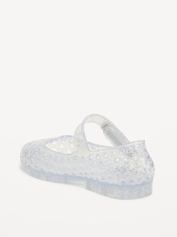 حذاء مسطح من Old Navy Jelly Mary-Jane للفتيات الصغيرات - شفاف in Saudi Arabia