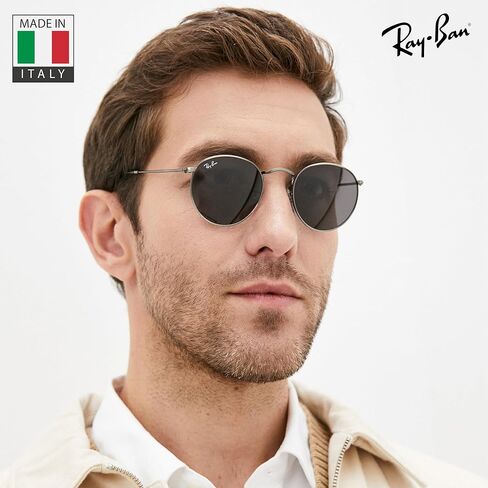 نظارات شمسية من Ray-Ban RB3447 ذات شكل دائري معدني عتيق للرجال والنساء مع مجموعة نظارات RAYBAN الرسمية in Saudi Arabia