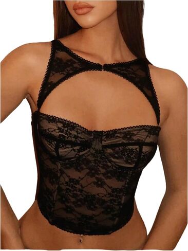 المرأة قطع الدانتيل المحاصيل بوستير Underwire مشد تانك الأعلى مثير الخروج حزب نادي قمم in Saudi Arabia