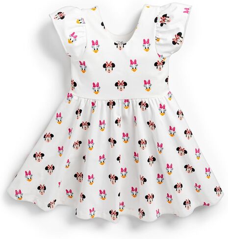 MONICA + ANDY Baby Organic Sleeveless Let's Dance Dress, Pink Seashells, 2T in Kuwait