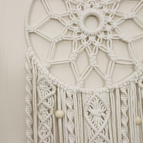 eobtain boho macrame الجدار شنقا اليدوية حلم الماسك الوردي والأبيض المنسوجة نسيج الجدار ديكور زاك شرابة جدار الفن البوهيمي ديكور المنزل لغرفة النوم غرفة المعيشة، هدايا للفتيات امرأة أمي in Kuwait