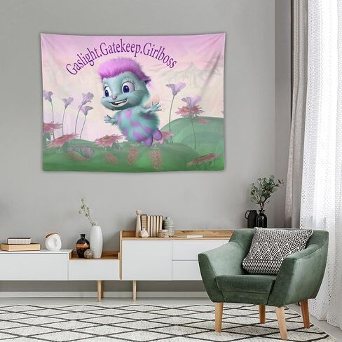 Wikkasseir Bibble Gaslight Gatekeep Girlboss نسيج لغرفة النوم، والمسكن الجامعي والفصول الدراسية ديكور 30 ​​"× 40"، مضحك ميمي الجدار المفروشات معلقة لهدايا عيد الميلاد in Kuwait