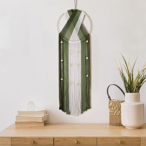 eobtain boho macrame الجدار شنقا اليدوية حلم الماسك الوردي والأبيض المنسوجة نسيج الجدار ديكور زاك شرابة جدار الفن البوهيمي ديكور المنزل لغرفة النوم غرفة المعيشة، هدايا للفتيات امرأة أمي in Kuwait