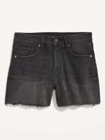 Old Navy Curvy High-Waisted OG Jean Cut-Off Shorts -- 4-inch inseam - Panther in Kuwait