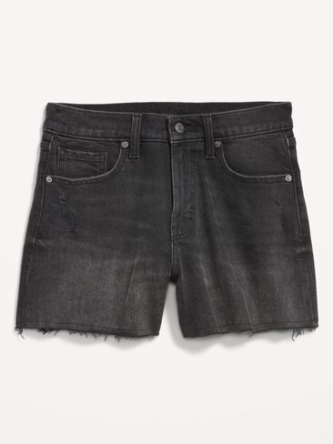Old Navy Curvy High-Waisted OG Jean Cut-Off Shorts -- 4-inch inseam - Panther in Kuwait