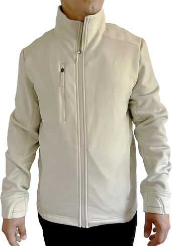 KNOSS Aspire Men's Microstripe Brushback Fleece Jacket in Saudi Arabia