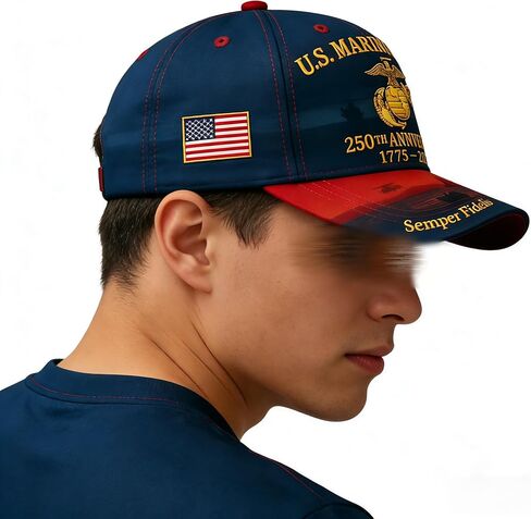 KeHaYi American Military, Military Enthusiast Cap 250th Anniversary Cap The Pattern has a Strong Three-Dimensional Effect and is exquisitely Embroidered. in Saudi Arabia