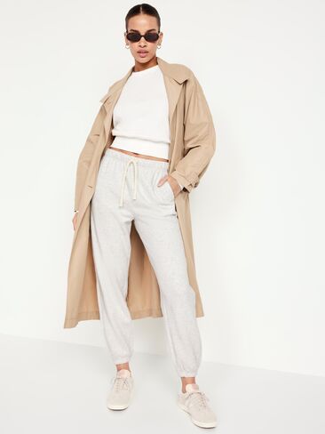بنطال رياضي بخصر عالٍ وشعار Old Navy - رمادي فاتح منقط in Saudi Arabia