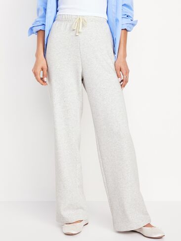 Old Navy Extra High-Waisted Vintage Logo Sweatpants - Light Gray Heather in Saudi Arabia
