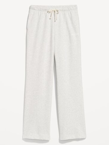 Old Navy Extra High-Waisted Vintage Logo Sweatpants - Light Gray Heather in Saudi Arabia