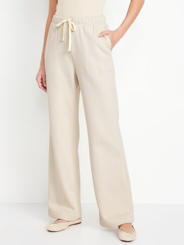 Old Navy Extra High-Waisted Vintage Logo Sweatpants - Wish Bone in Saudi Arabia