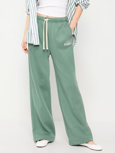 بنطال رياضي بخصر عالٍ وشعار عتيق من Old Navy - عشب مجفف in Saudi Arabia