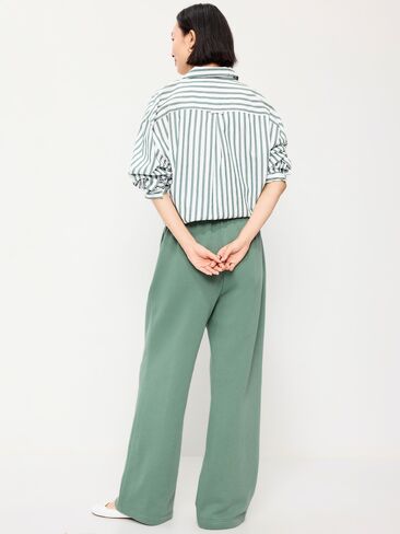 بنطال رياضي بخصر عالٍ وشعار عتيق من Old Navy - عشب مجفف in Saudi Arabia