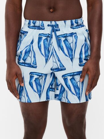 Old Navy Swim Trunks -- 7-inch inseam - Blue Sailboats in Saudi Arabia