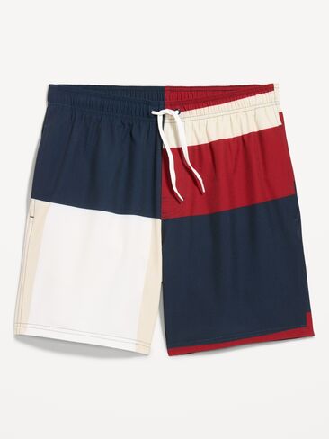 Old Navy Swim Trunks -- 7-inch inseam - MULTI COLORBLOCK in Saudi Arabia