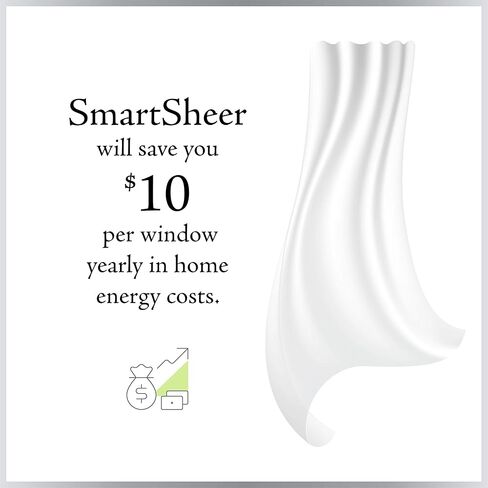 SmartSheer Thermoregulating Semi-Sheer Crushed Voile Curtains – Energy-Saving Privacy Panels with UV Light Deflection, Heat & Cold Insulation for Living Room, Bedroom, and Dining Room (White) in Saudi Arabia