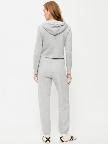 Old Navy Extra High-Waisted Logo Sweatpants - Heather Gray in Saudi Arabia