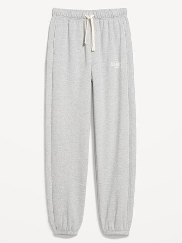 Old Navy Extra High-Waisted Logo Sweatpants - Heather Gray in Saudi Arabia