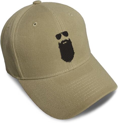 Custom Baseball Caps for Men & Women Embroidered Beard Man Sunglasses Father Father's Day Acrylic in Kuwait