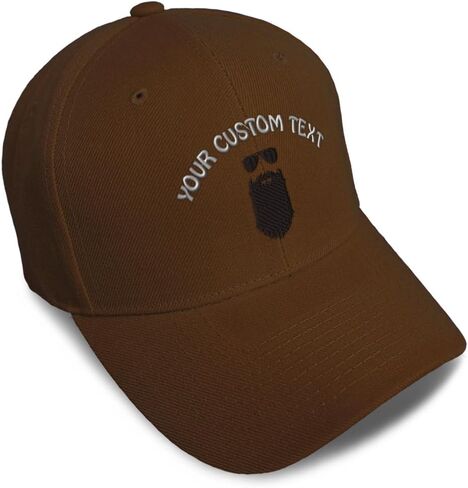 Custom Baseball Caps for Men & Women Embroidered Beard Man Sunglasses Father Father's Day Acrylic in Kuwait