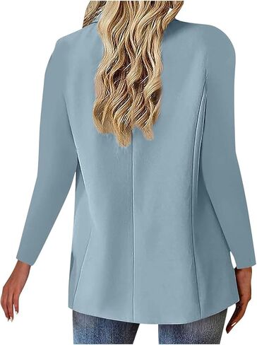 Women's Ruched 3/4 Sleeve Blazers, Lightweight Slim Fit Jackets with Padded Shoulder for Business Casual in Saudi Arabia